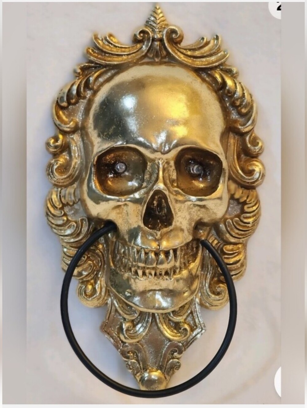 CHRISTIAN LACROIX Led Wall Hanging Skeleton Door Knocker Halloween Decor